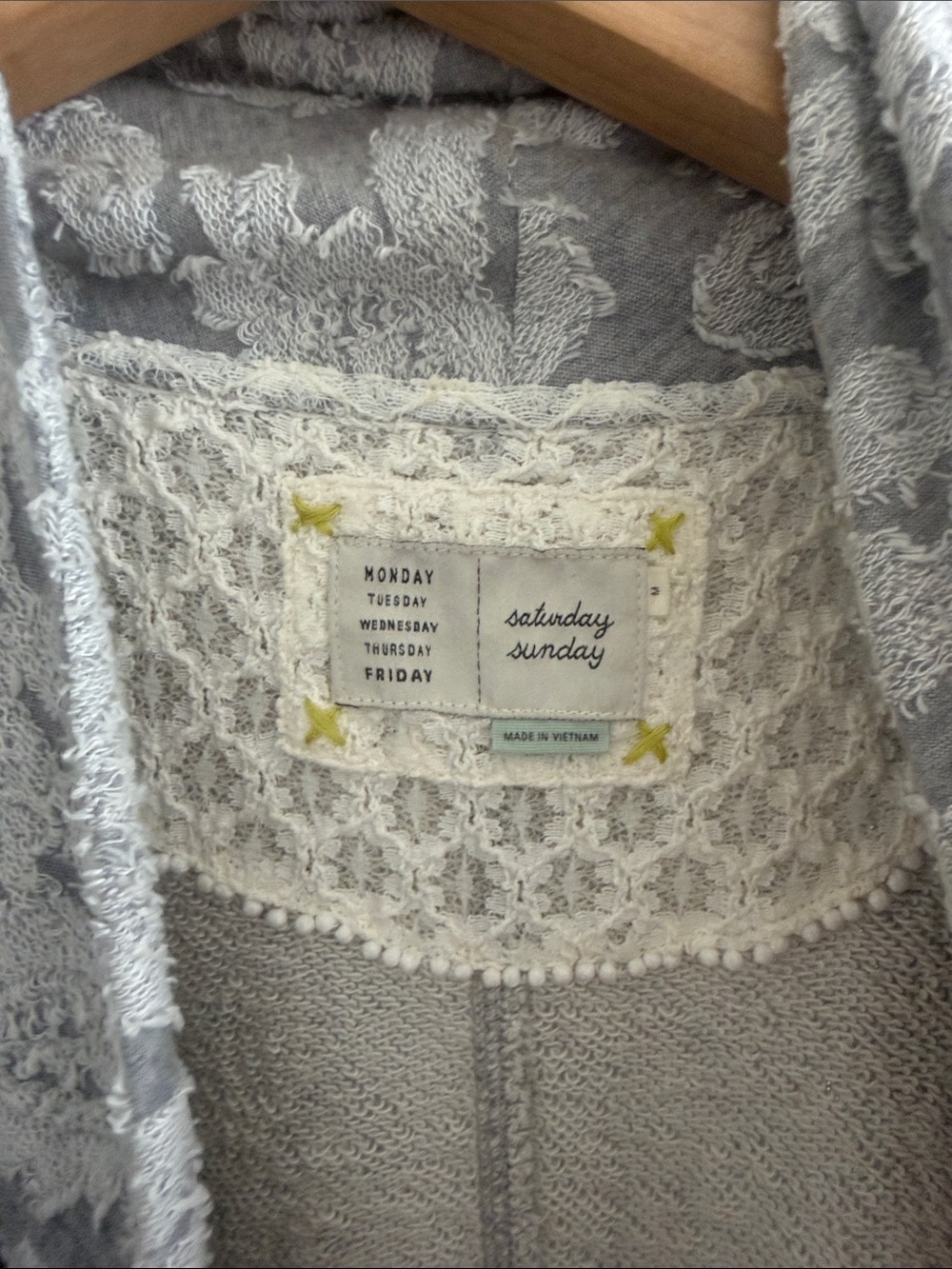 Anthropologie Light Gray Open-Front Draped Vest - Picture 2 of 4